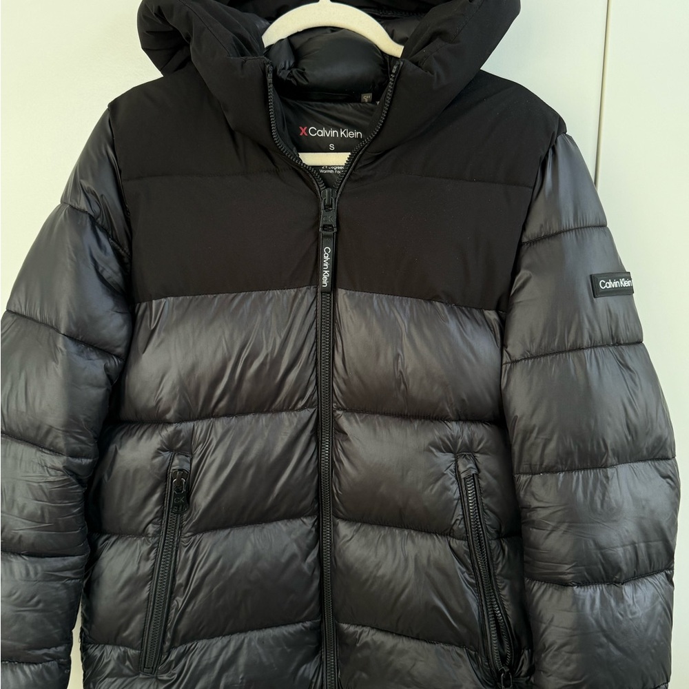 Calvin Klein Charcoal and Black Hooded Jacket